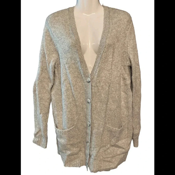 Loft Ann Taylor Cardigan Button Down Wool Alpaca Blend - Picture 1 of 6